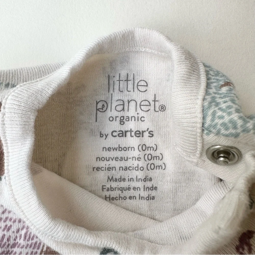 Hanna Andersson Pilot Cap and little planet by Carters Camping Print Onesie